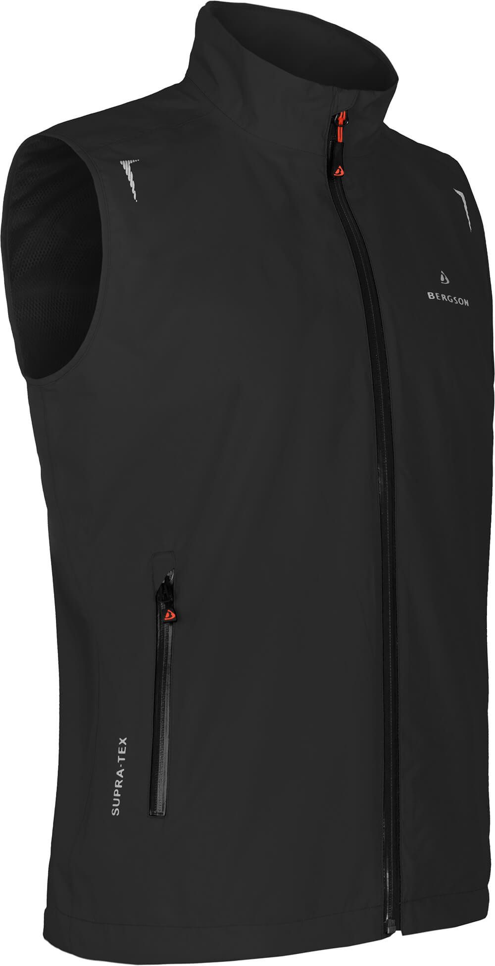Bergson Regenjacke EGGEN Weste Herren Regenweste, Netzfutter, 12000 mm Wassersäule, Normalgrößen, sc