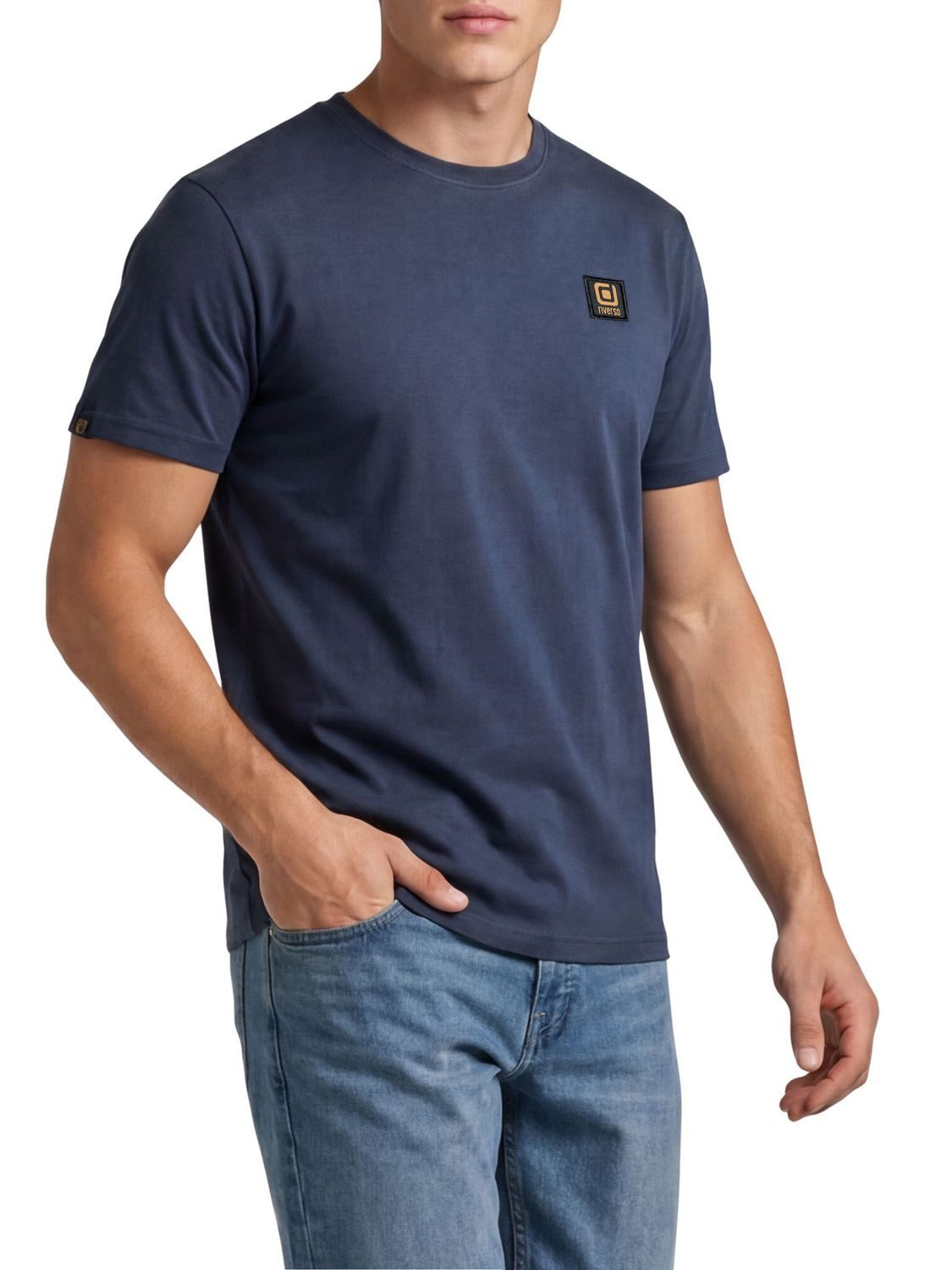 riverso T-Shirt Herren Basic Shirt RIVGino 3er Set Regular Fit (Vorteilspack, 3-tlg) Kurzarm Tee Shirt mit Rundhalsausschnitt aus 100% Baumwolle