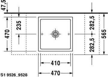 Duravit Einbauwaschbecken Duravit Aufsatzbecken STARCK 1 o ÜL HLB