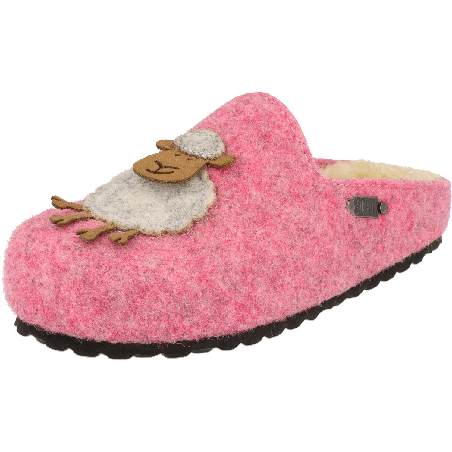 SUPERSOFT Mädchen Schuhe 542-315 Pantoffeln Hausschuhe "Schaf" gefüttert  Pink Hausschuh