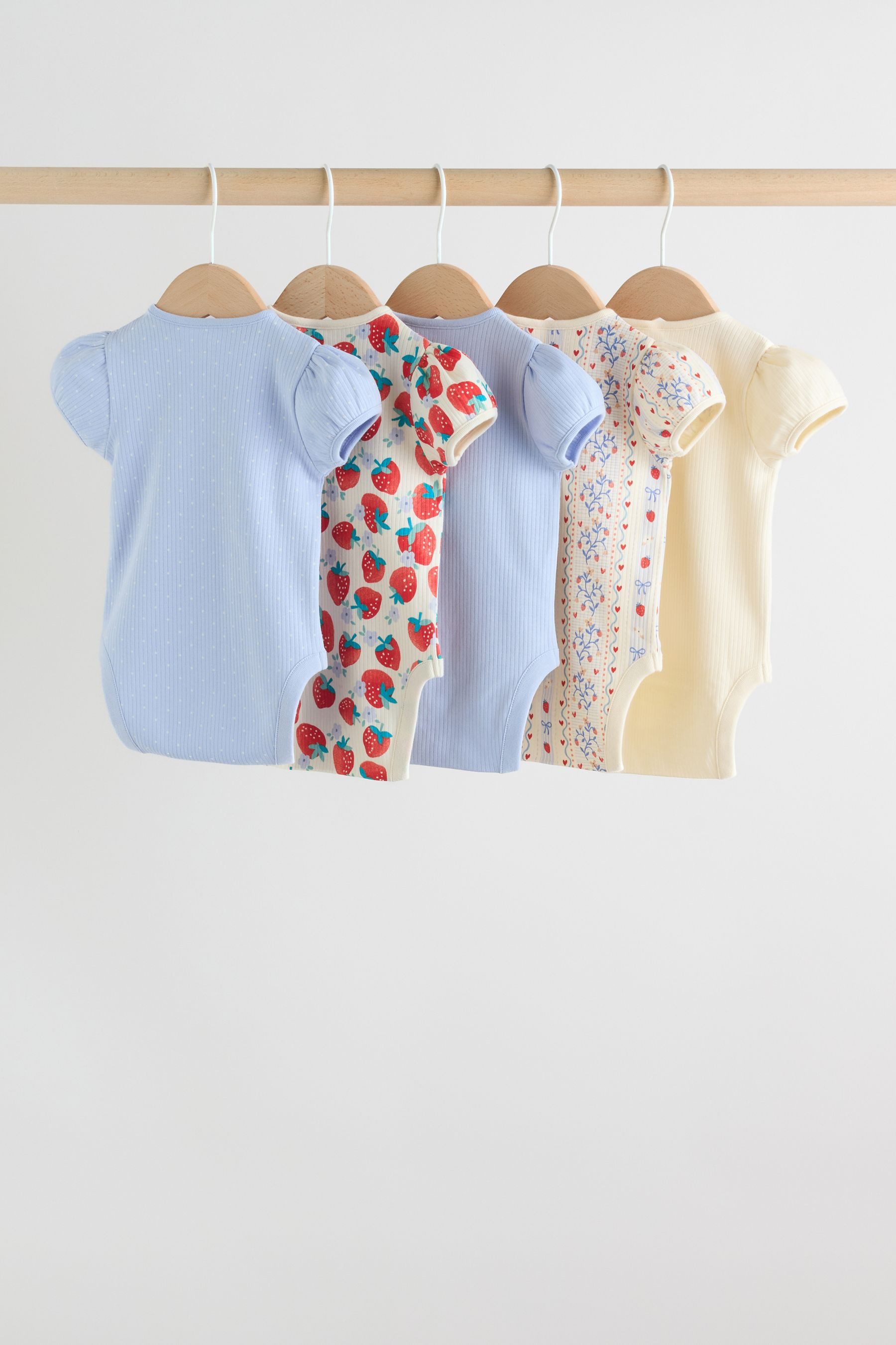 Next Kurzarmbody Kurzärmelige Baby Bodysuits im 5er-Pack (5-tlg)