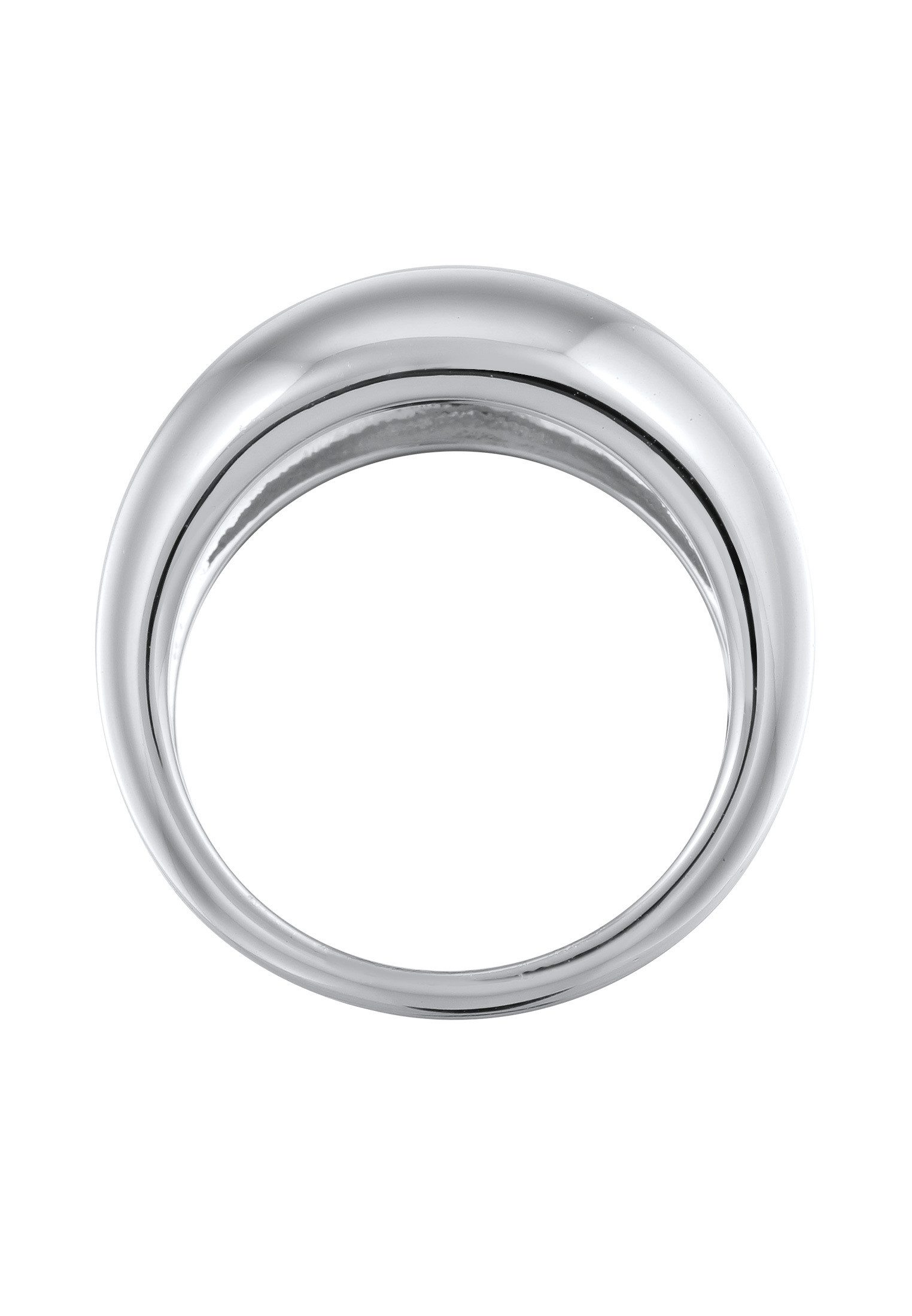 Elli Fingerring Chunky Ring Silberfarben für Damen