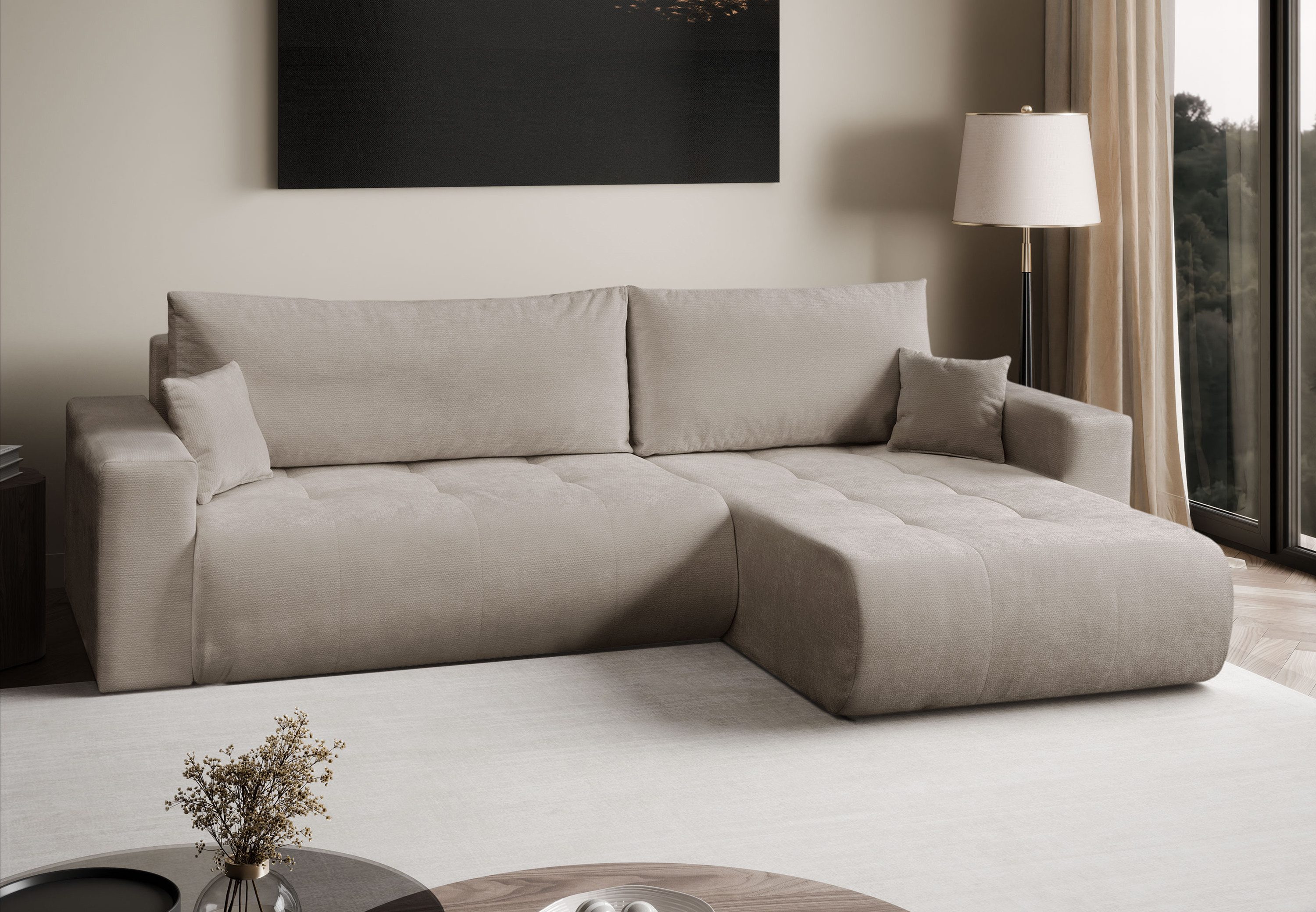 Lookway Ecksofa CLOUD II XL mit Schlaffunktion und Bettkasten, 280x152x86