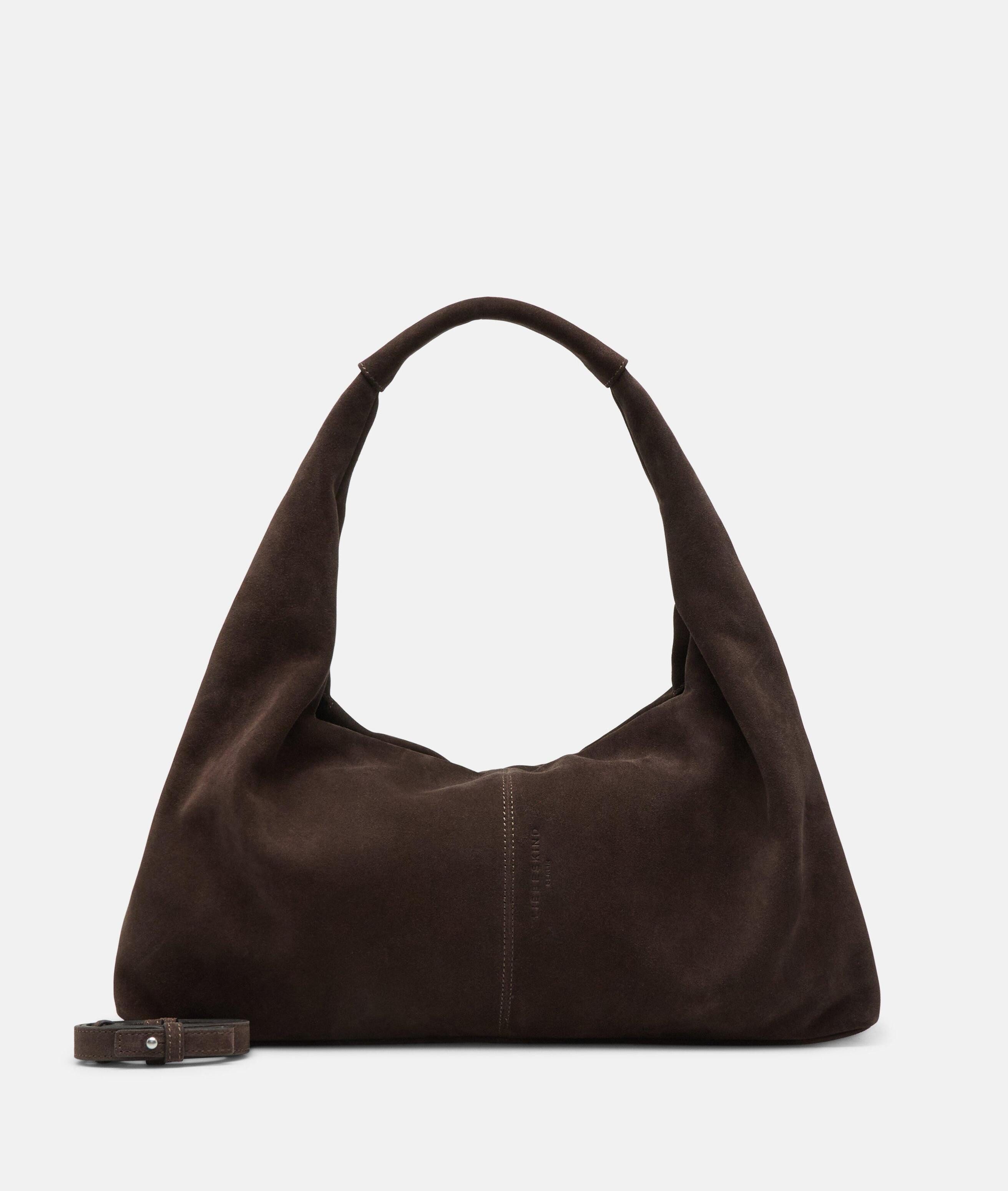 Liebeskind Berlin Schultertasche Scarlet Sachtel M, Geräumige Schultertasche aus weichem Veloursleder