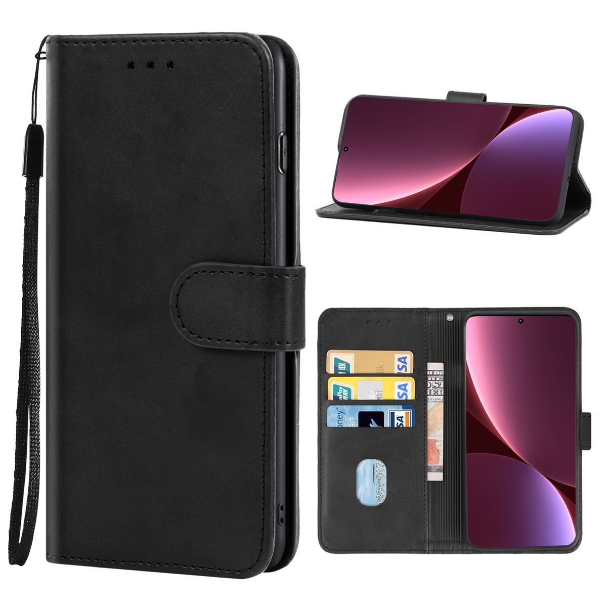 König Design Handyhülle Xiaomi 12 Lite, Schutzhülle Schutztasche Case Cover Etuis Wallet Klapptasche Bookstyle