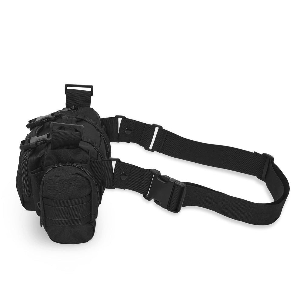 NILS CAMP Bauchtasche Hüfttasche Gürteltasche Outdoortasche (Spar-Set, 1-tlg., 26 x 19 x 14 cm robust), taktischer Stil, Tragegriff, Seitentaschen