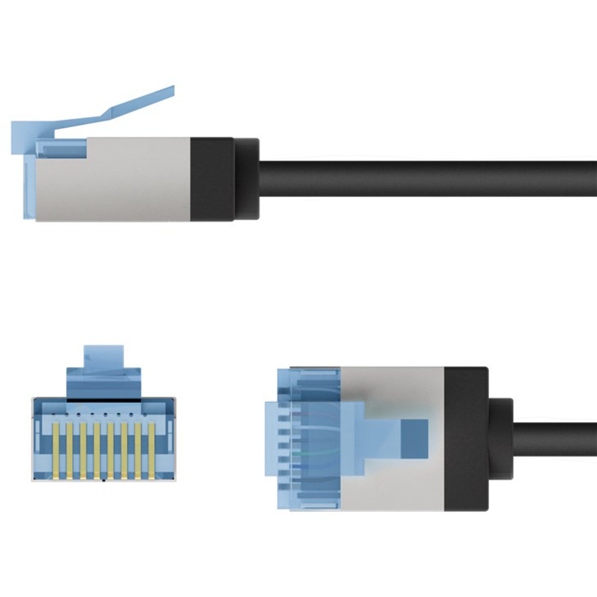 Goobay goobay Ultraflexibles Cat.6a Patchkabel slim, LAN-Kabel