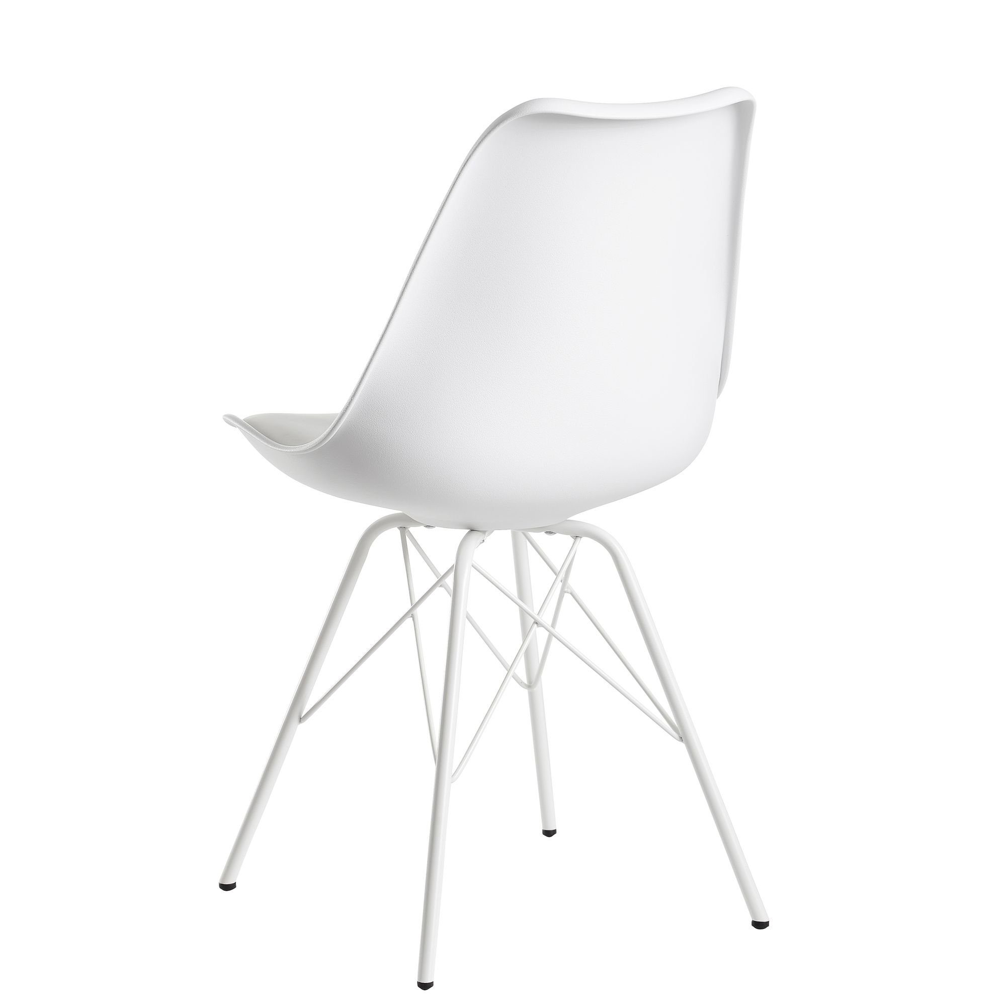 Küchenstuhl Set Stuhl Esszimmerstuhl Weiß 2 DESIGN Kunstleder KADIMA
