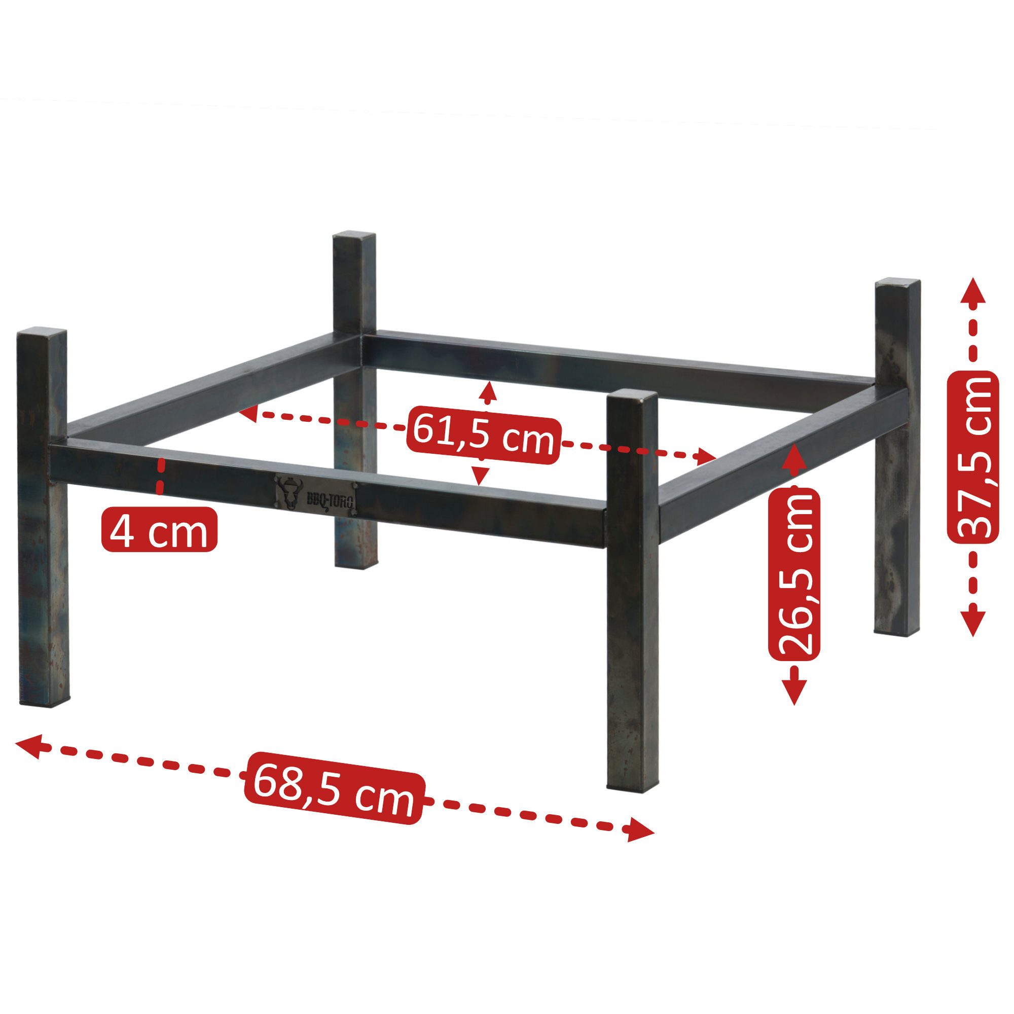 BBQ-Toro Feuerschale Karbonstahl Feuerschalen Gestell für Ø 80 cm Feuerschalen