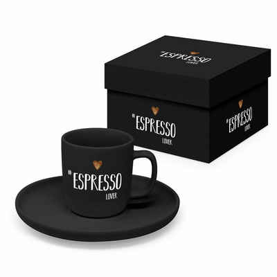 PPD Espressotasse Espresso Lover black Matte 75 ml, Bone China