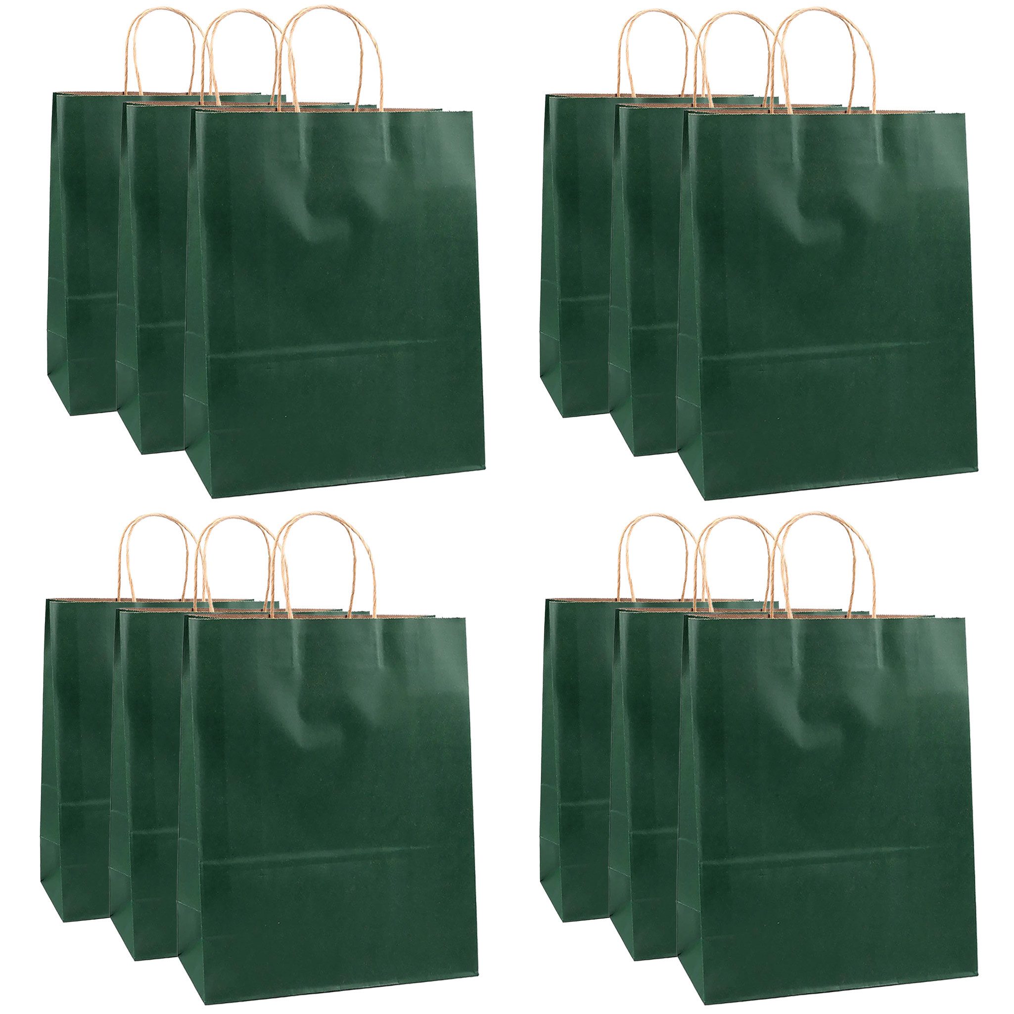 maDDma Geschenkpapier 12 Geschenktasche aus Papier mit Griffen 26x33x12cm Papiertüten, Rechteckig