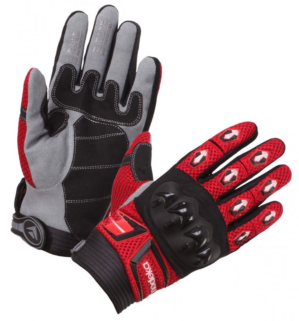 Modeka Motorradhandschuhe MX Top Handschuhe Black/Red