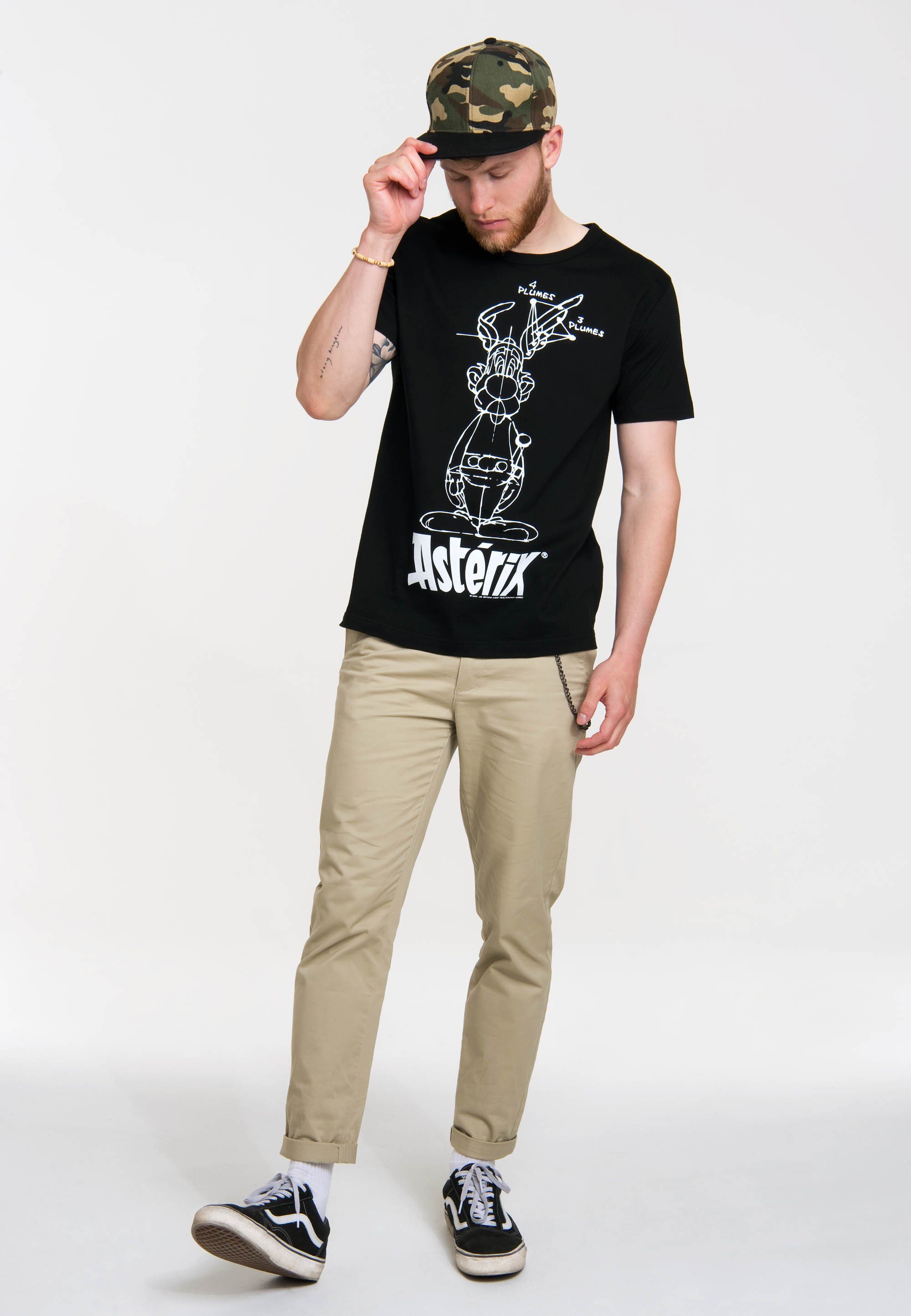 mit lizenzierten T-Shirt Originaldesign der Gallier LOGOSHIRT Asterix