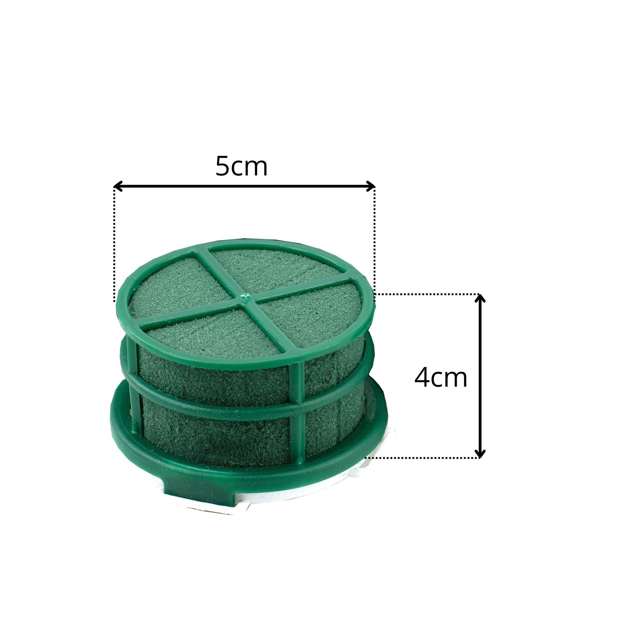 Creativery Bastelmoos, Nass Steckschaum Rund 5x4cm mit selbstklebendem Klebepad 1 Stück