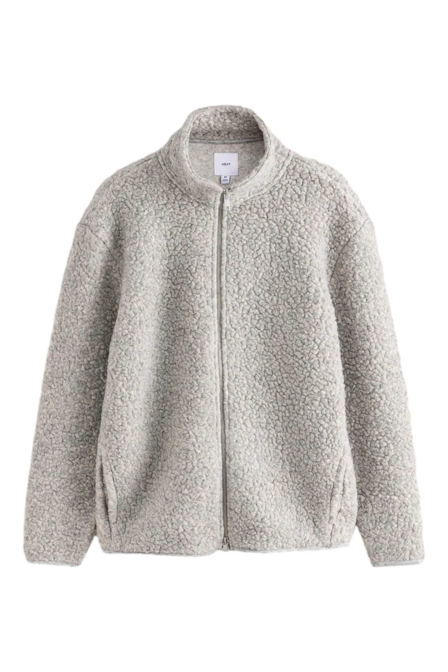 Fleecejacke Fleece-Oberteil mit RV-Kragen