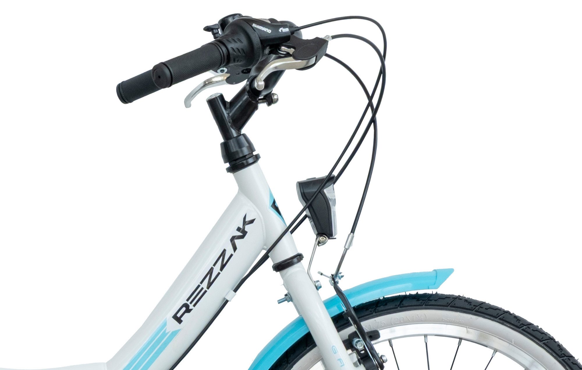 Rezzak Kinderfahrrad 20 Zoll Kinderfahrrad Mädchenfahrrad 7 Gang Shimano RH 31cm Türkis, Shimano Schaltwerk, Kettenschaltung