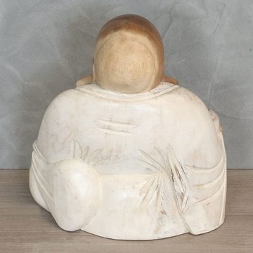 Oriental Galerie Dekofigur Figur Sitzender Happy Buddha Weiß 30 cm (1 St)