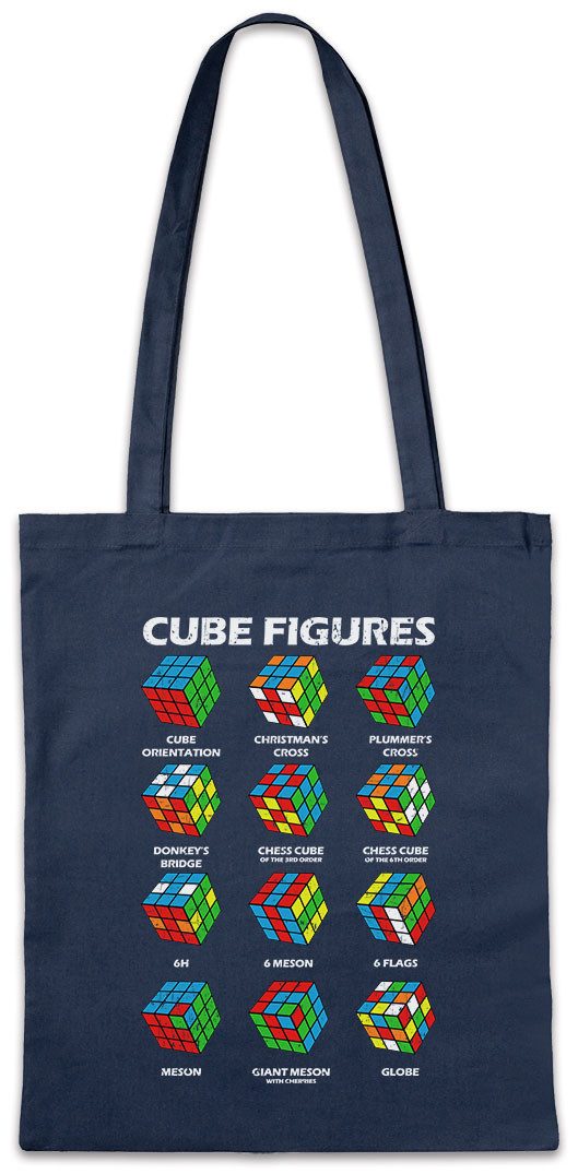 Beuteltasche Cube Figures II Stofftasche Zauberwürfel 80s Magic Speed Cubing Cuber