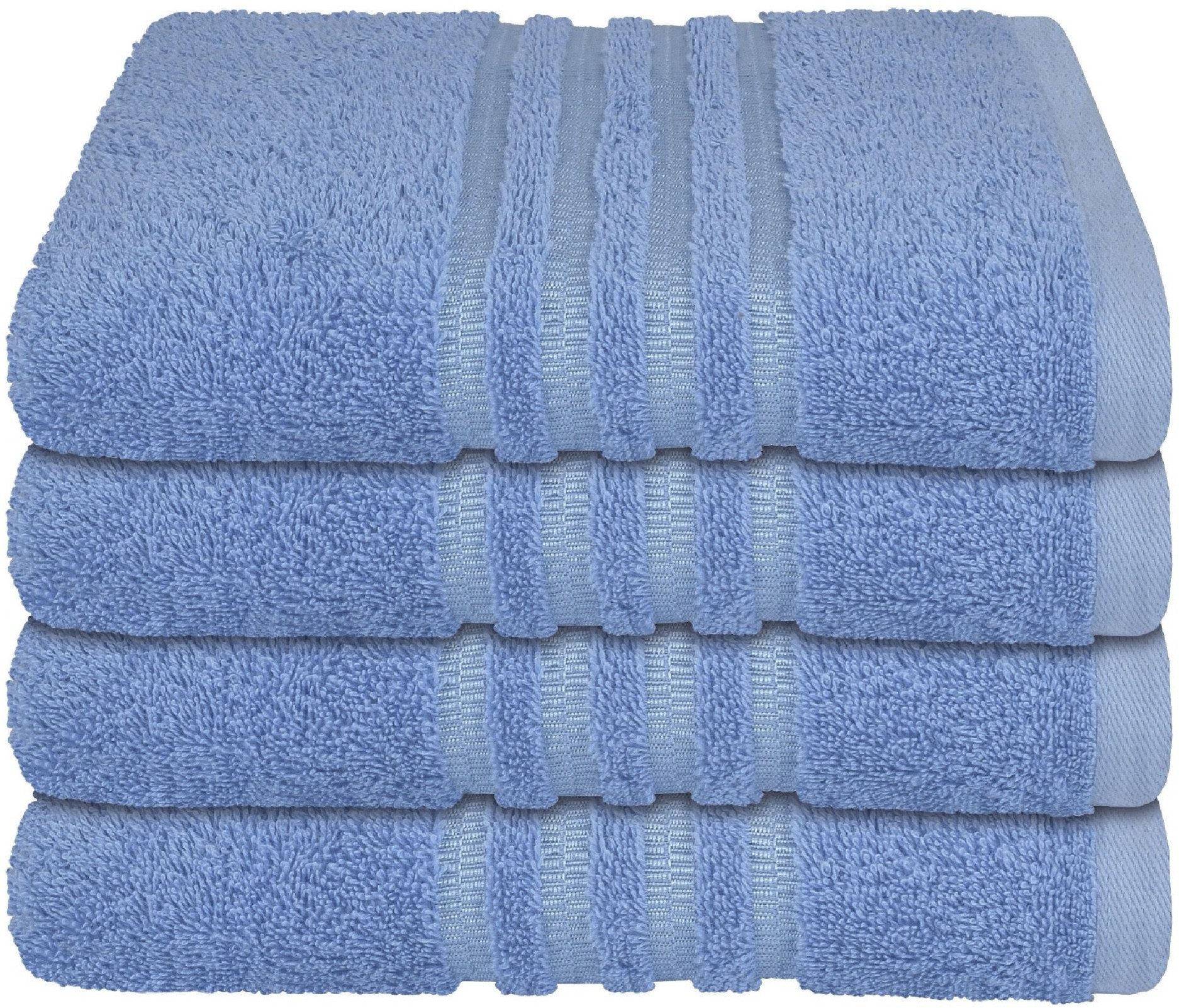 Schiesser Handtücher Milano aus 100% Baumwolle mit eleganter Bordüre in Hoch-Tief-Optik, Frottier (Set, 4-St), OEKO-TEX® MADE IN GREEN