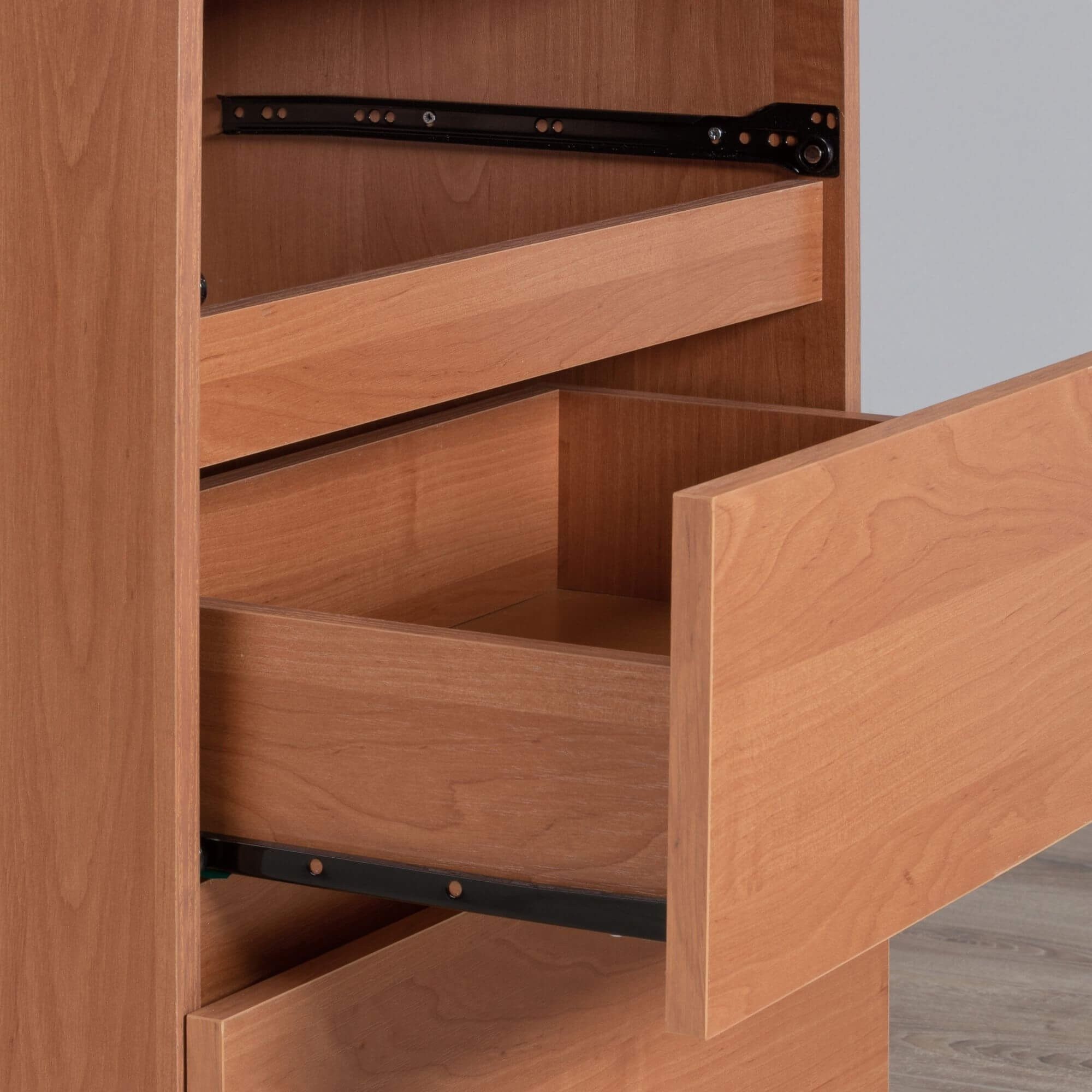 Home Collective Kommode 40 cm breit Holz Highboard Sideboard für Flur Schlafzimmer Wohnzimmer (Mehrzweckschrank Schrank schmal Kommode Schlafzimmer mit Schubladen), Kinderzimmer Organizer, 40 cm hoch mit 2 Schubladen Erle