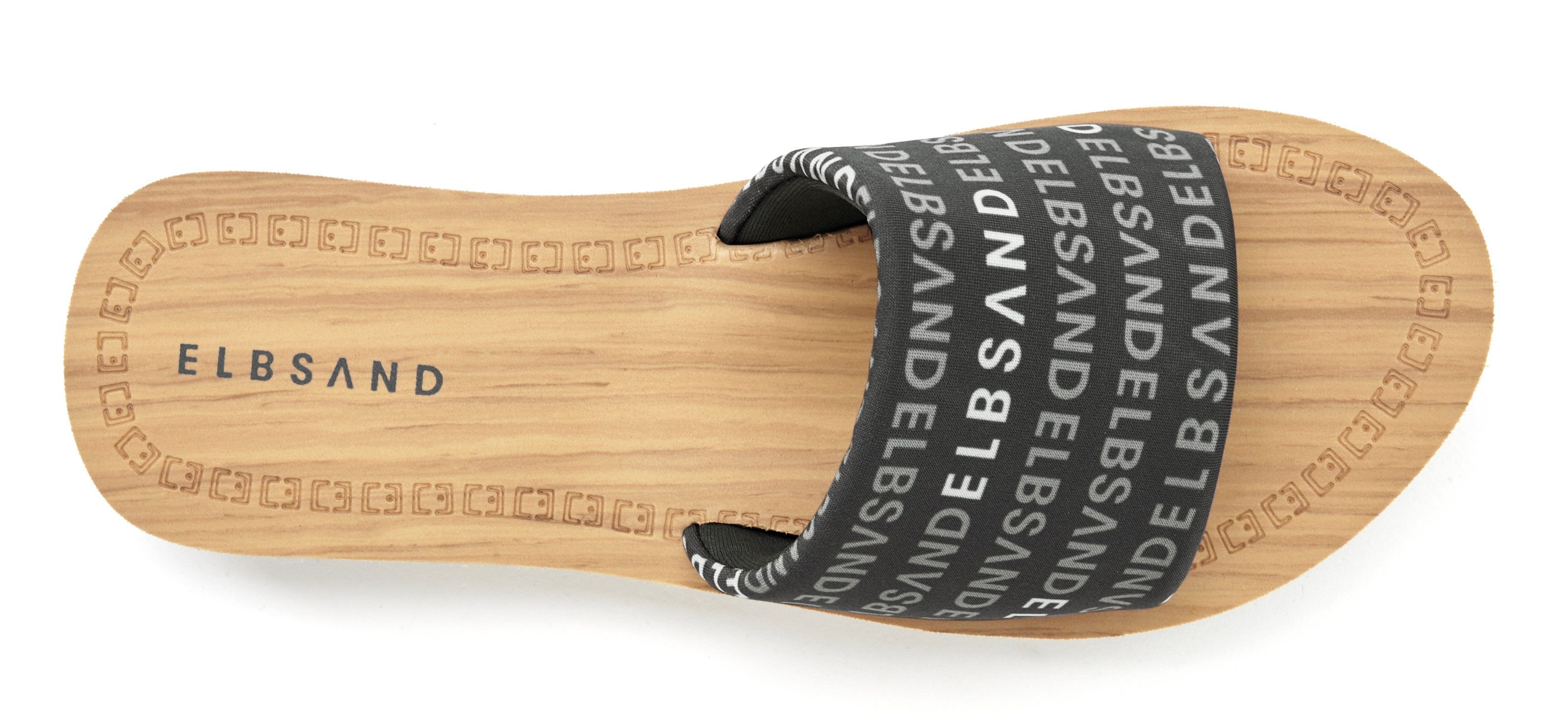 Elbsand Pantolette, Badelatsche, Badeschuhe, Badeschlappe, Sommerschuhe Badepantolette Sandale, Sommerschuh mit ultraleichter Sohle VEGAN