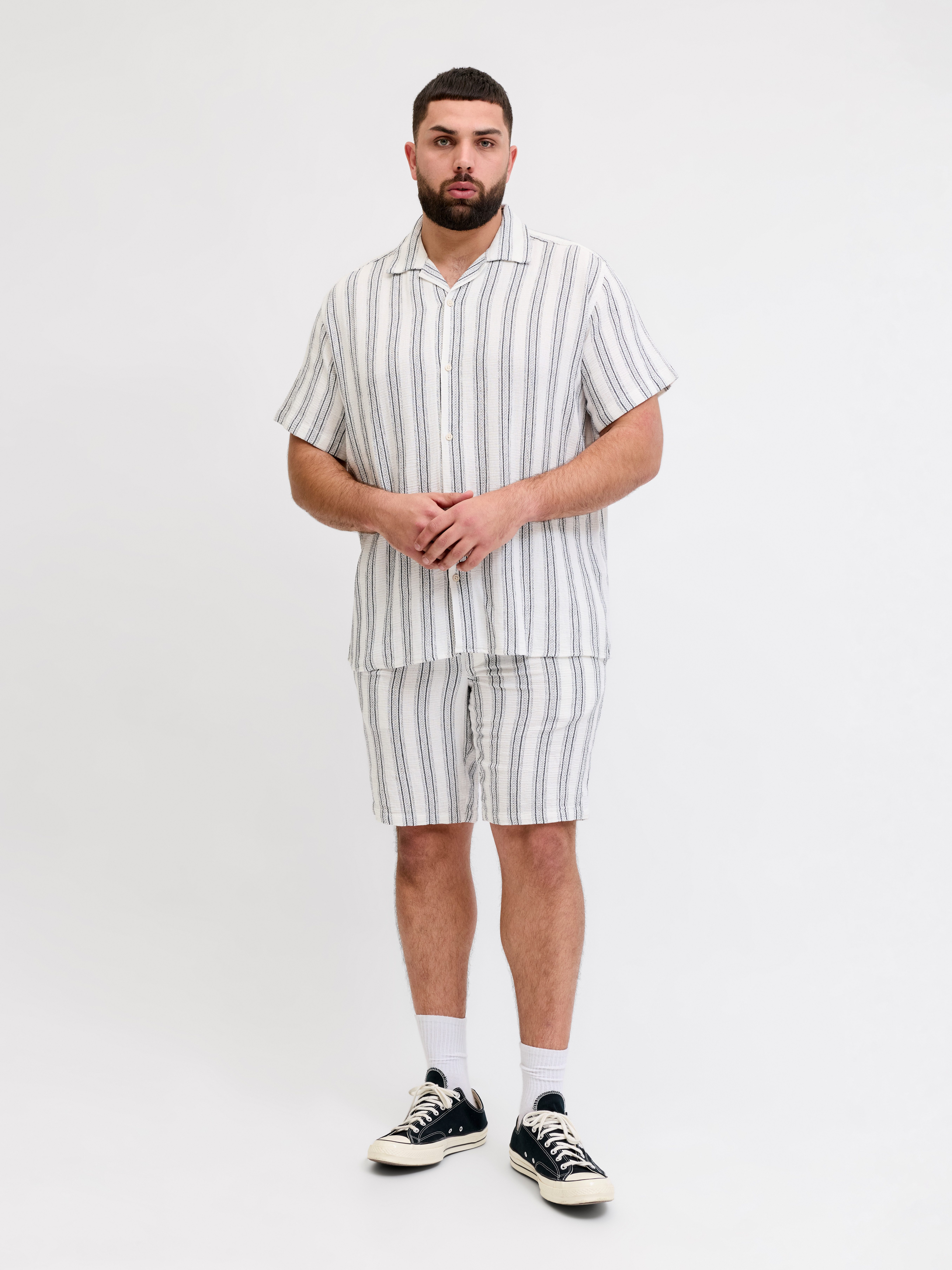 Jack & Jones PlusSize Sweatshorts JPSTJAIDEN COBA STRIPE JOG SHORT SN PLS – Bild 4 von 5
