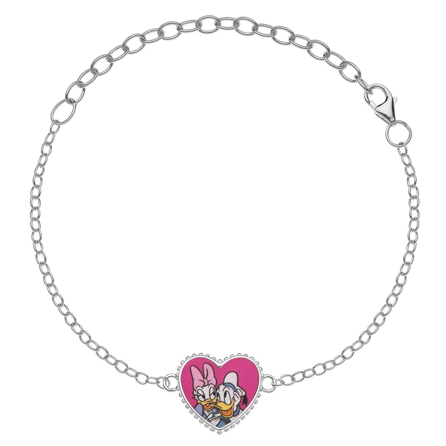 DISNEY Jewelry Gliederarmband Daisy & Donald Duck 925 Silber