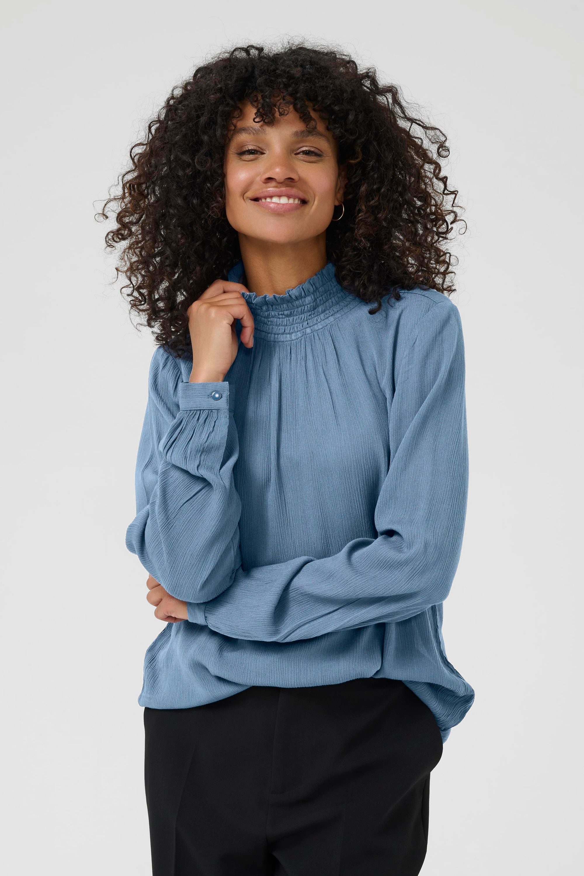 KAFFE Langarmbluse Langarm-Bluse Trine günstig online kaufen