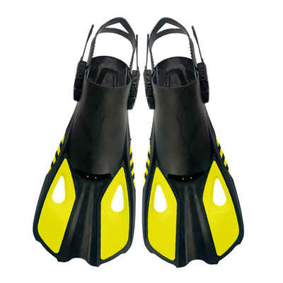 CoolBlauza Flosse Schnorchelausrüstung für Erwachsene, verstellbare Schwimmflossen (Schwimmflossen mit offenem Absatz), Schnorchelflossen, Schnorcheln, Tauchen, Männer und Frauen