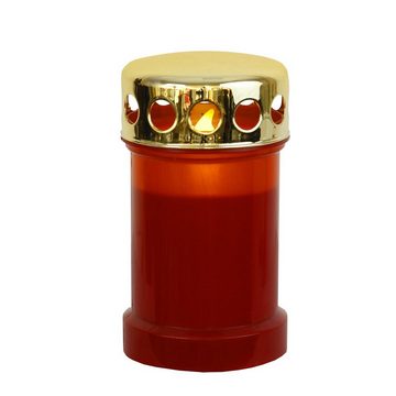 MARELIDA LED-Kerze LED Grablicht Grabkerze Grableuchte 1200h Leuchtdauer rot 12St. (12-tlg)