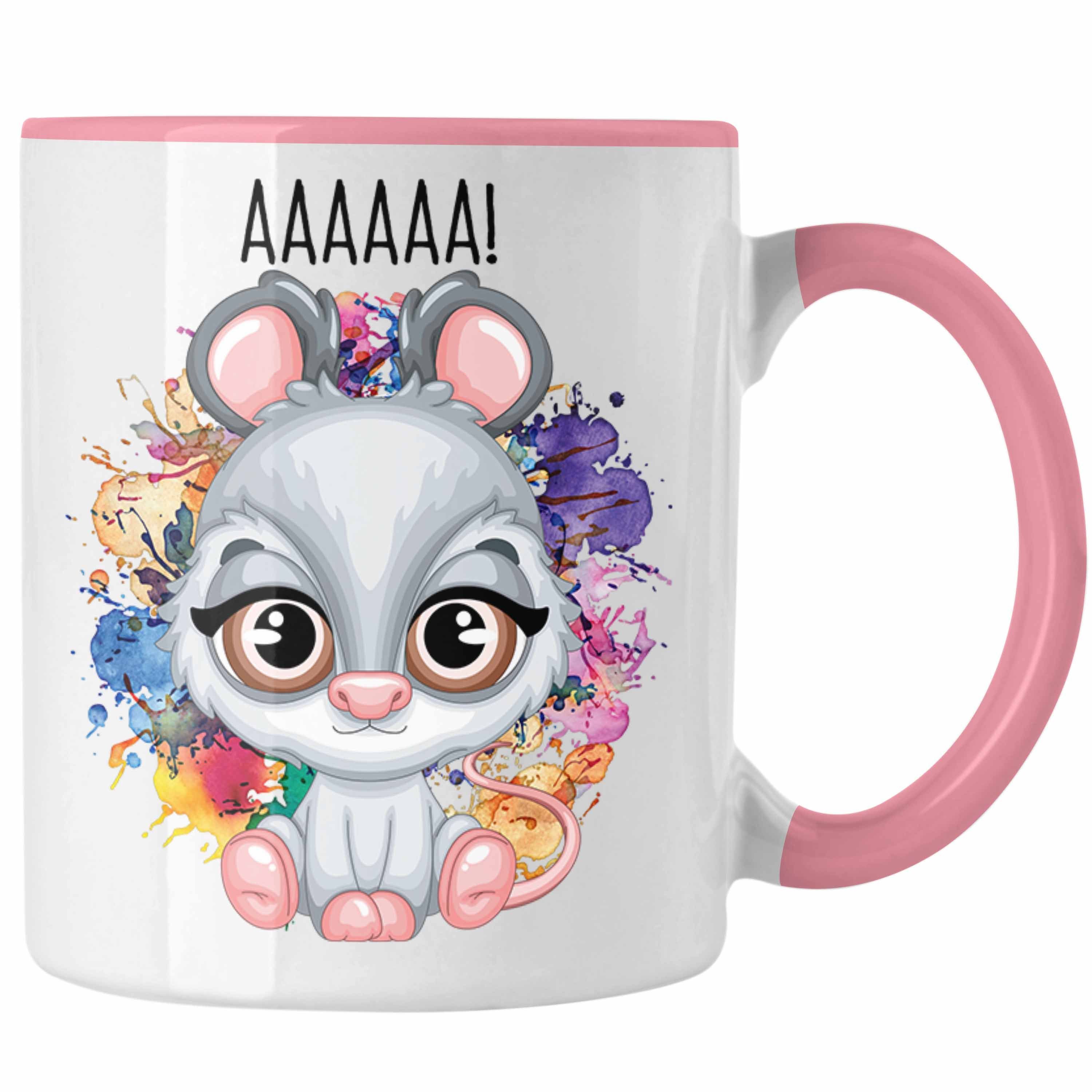 Rosa Tasse Trendation Geschenk Geschenkidee Ratte Tasse Rattenbesitzer