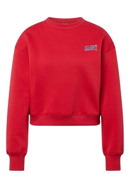 Mavi Rundhalspullover LOGO SHORT SWEATSHIRT Cropped Sweatshirt mit Mavi Logo