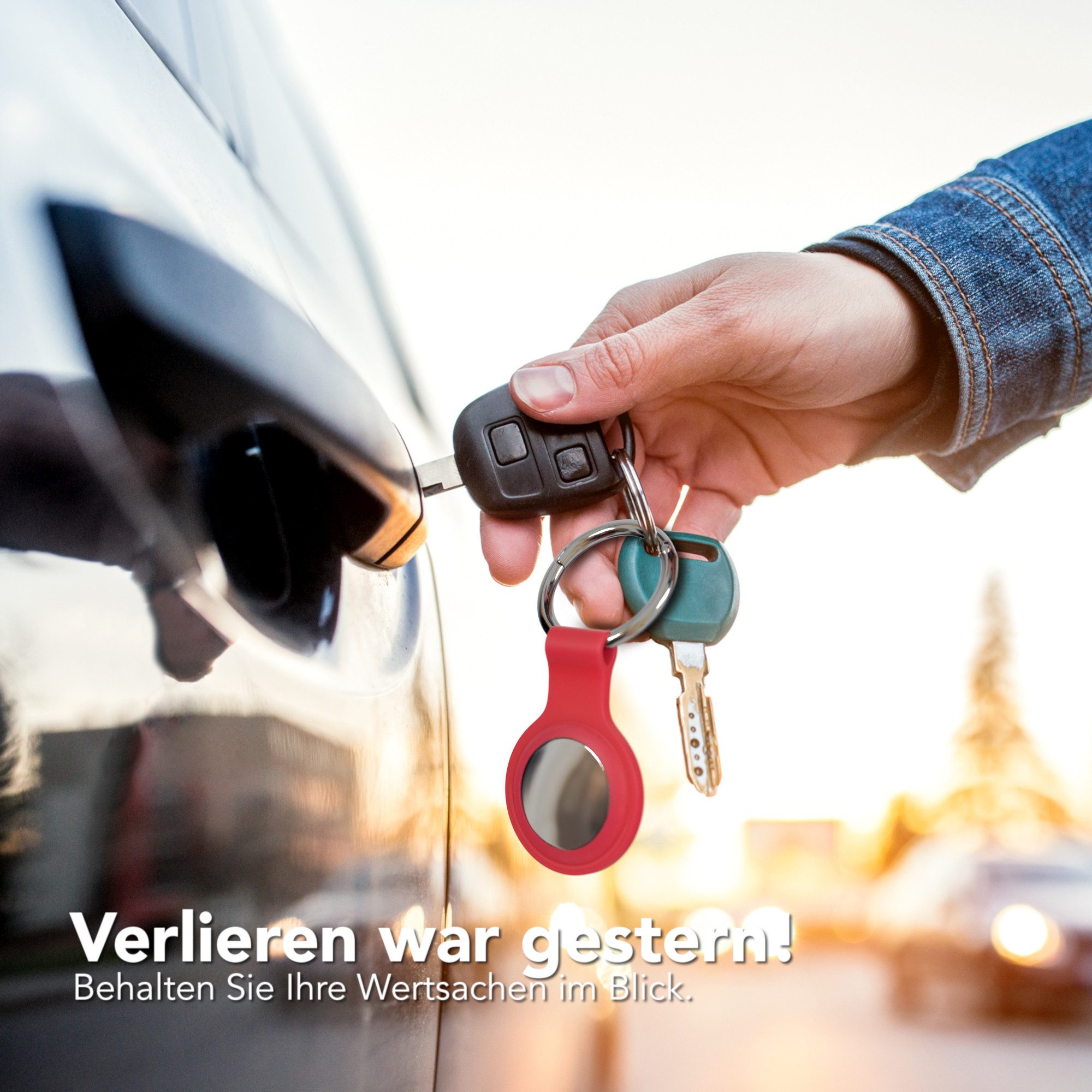 EAZY CASE Schlüsselanhänger 3er Set Silikon Anhänger kompatibel Apple AirTa günstig online kaufen