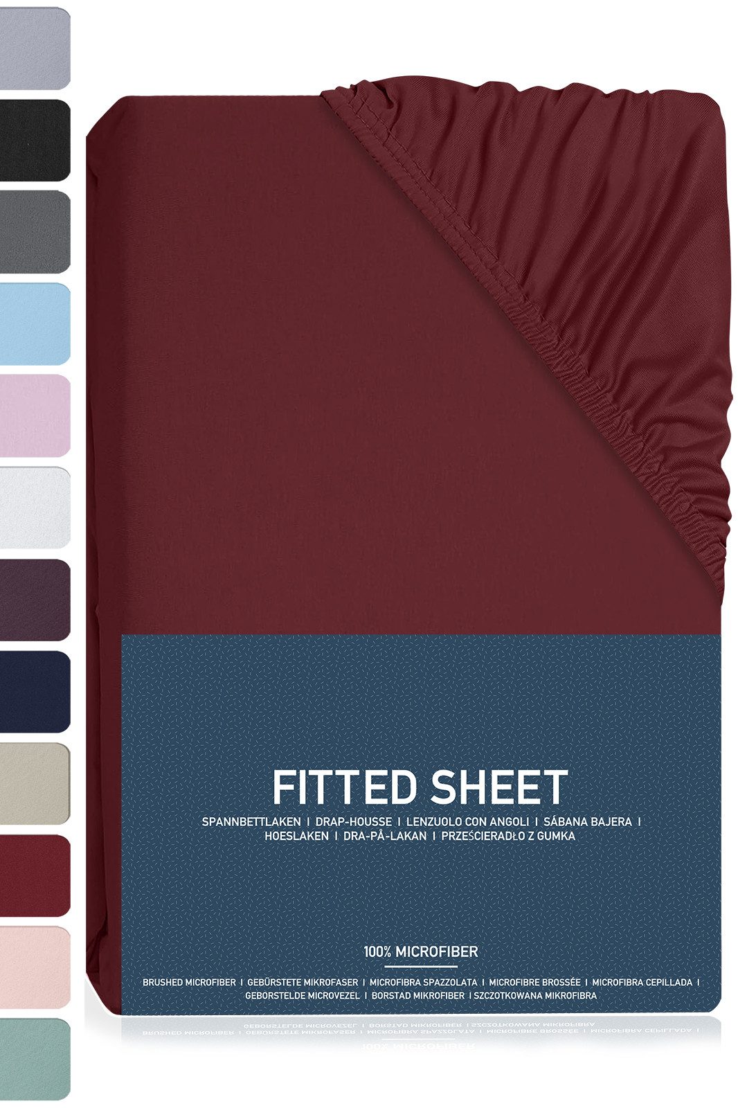 BRB HOME Spannbettlaken Spannbettlaken Gebürstete Mikrofaser, Polyester, Gummizug: Rundum, (1 Stück), Polyester für Boxspringbett und Topper bis 30 cm