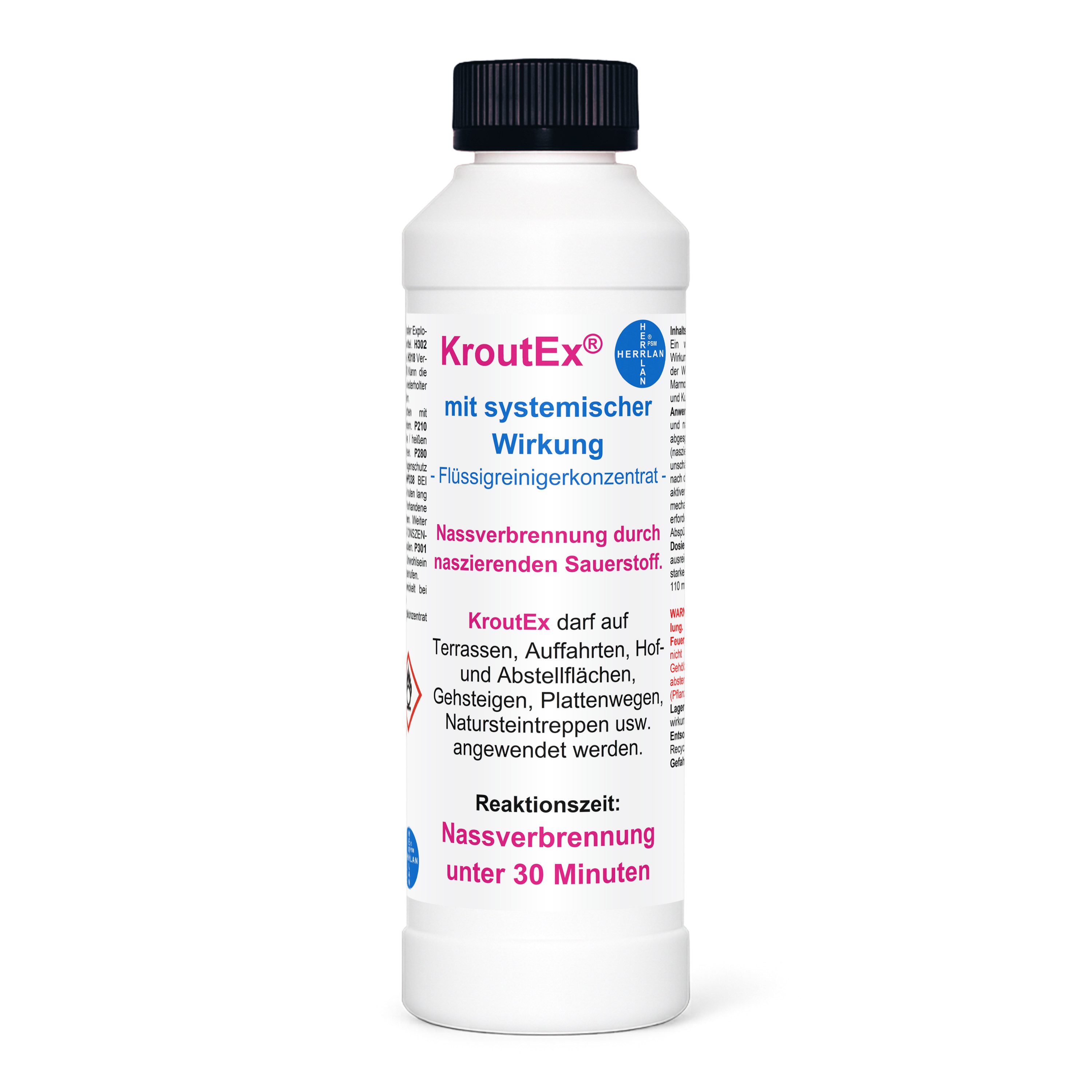 HERRLAN KroutEx - Grünbelagentferner (500 ml I Bootsreiniger, Teakholzreiniger, Steinreiniger)