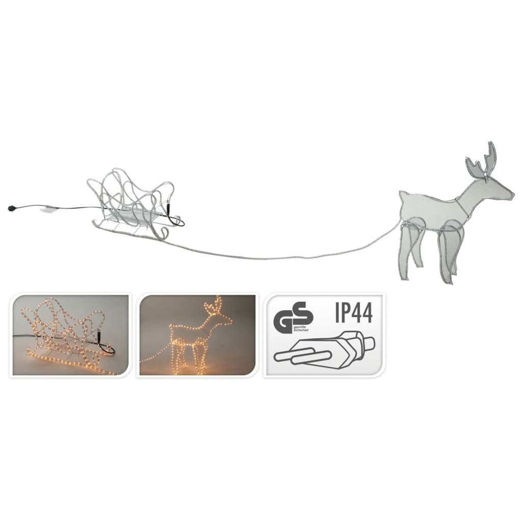 Ambiance Christbaumschmuck Weihnachtsdeko Rentier mit Schlitten 14 m