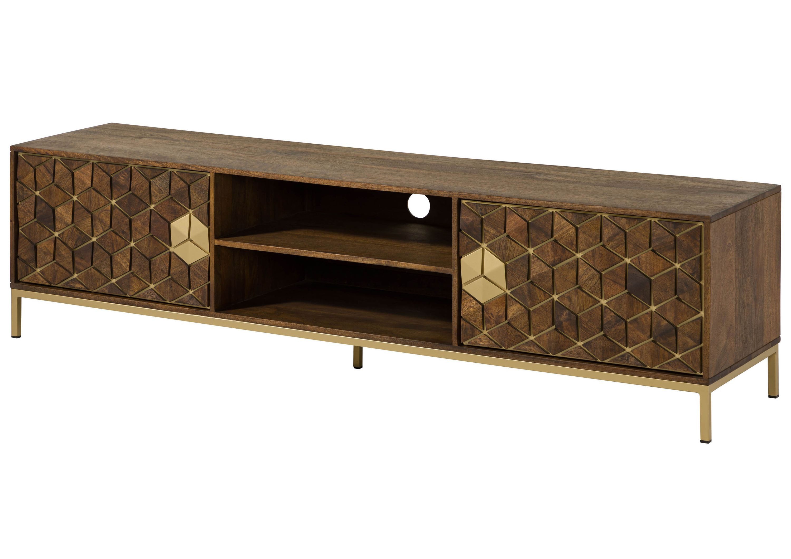 Massivmoebel24 TV-Board DIAMOND (Massivholz), TV-Board Mango190x45x50 braun geölt DIAMOND #205