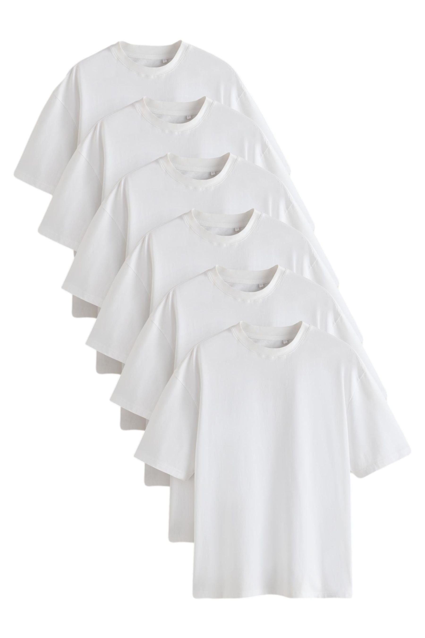 Next T-Shirt 6er-Pack Essential Slim Fit T-Shirts aus Baumwolle (6-tlg)