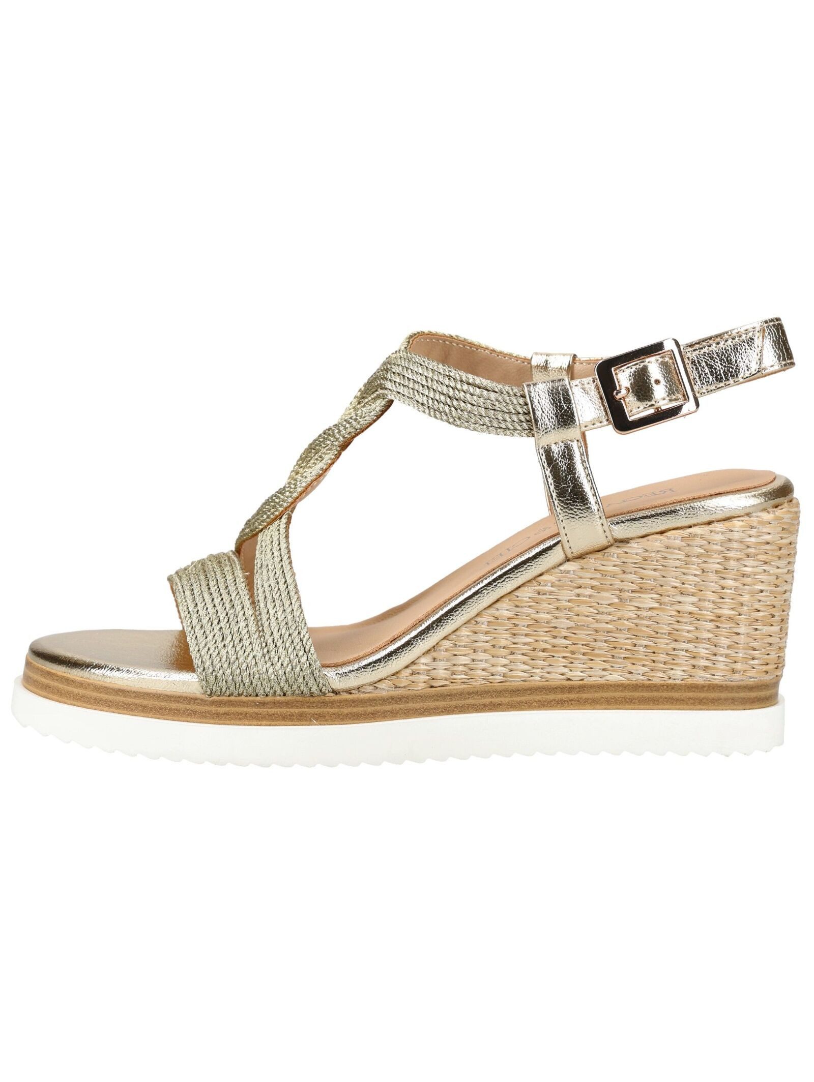 Regarde Le Ciel Regarde Le Ciel Sandalen Leder/Textil Keilsandalette