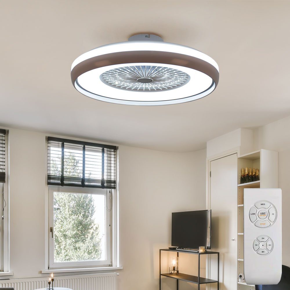Lampe LED etc-shop Fernbedienung Leuchte Deckenventilator, Decken Ventilator Tageslicht