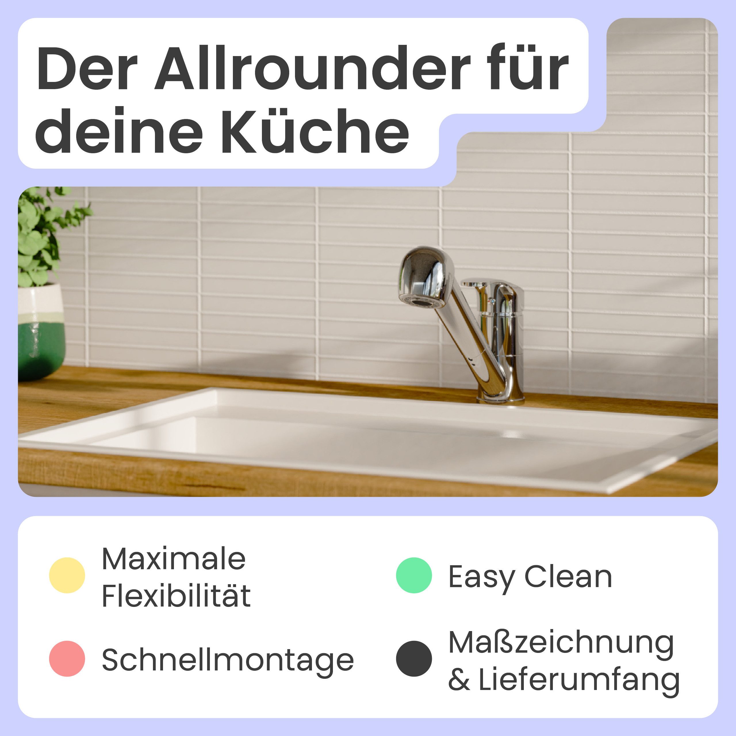 instmaier Spültischarmatur instmaier Elena, Wasserhahn Küche, Mit Geschirrb günstig online kaufen