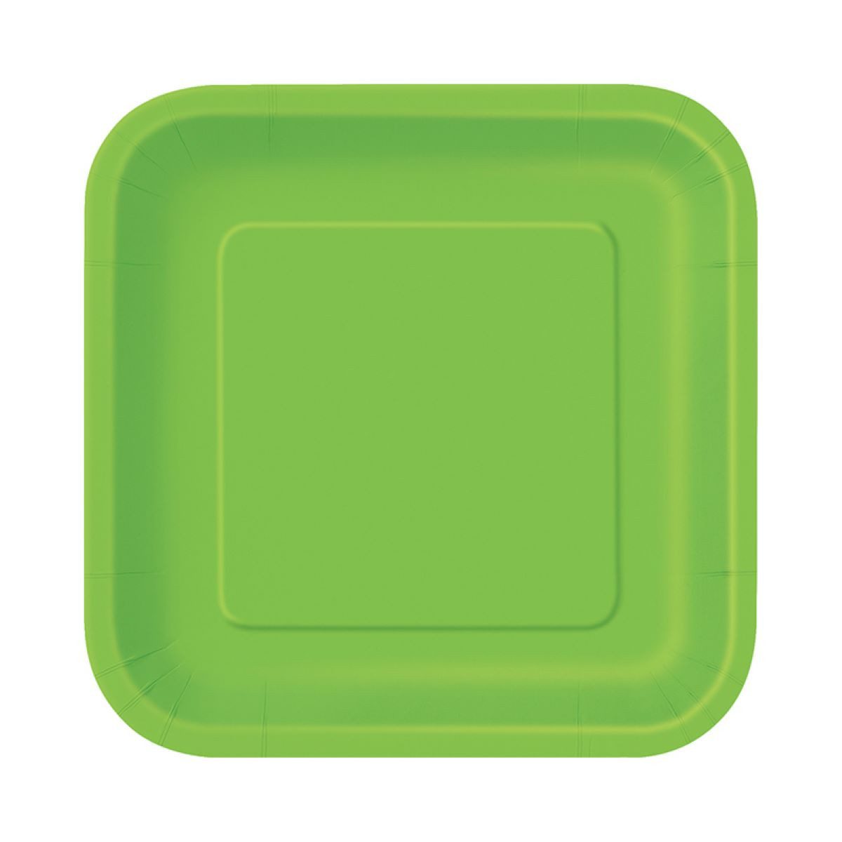 Unique Industries Inc. Pappteller Pappteller Uni Quadratisch 18cm/16St. Kiwi/Lime Gr