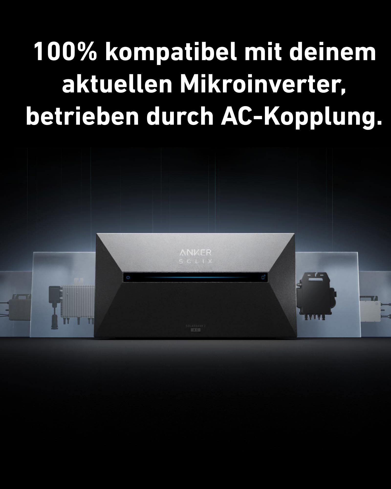 Anker Solaranlage Anker SOLIX Solarbank 2 E1600 AC Speicher für Balkonkraftwerk, 1600,00 W, (Solarspeicher, mit integriertem Wechselrichter 800W) – Bild 4 von 5