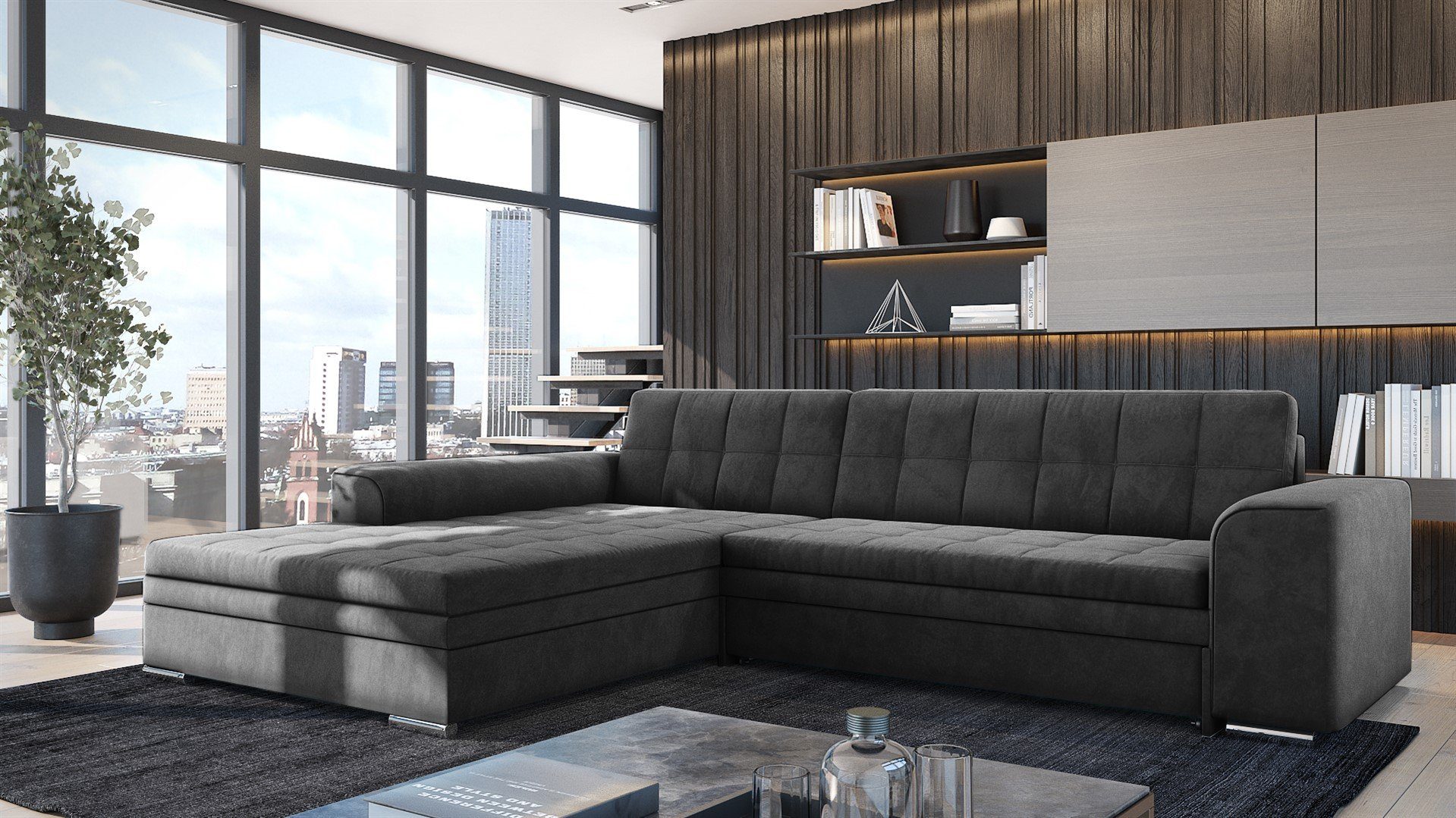 Fun Möbel Ecksofa Sofa SARRA Ottomane günstig online kaufen