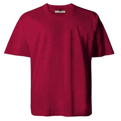 Lucky Star Rundhalsshirt Übergrößen Basic T-Shirt hellrot von Lucky Star