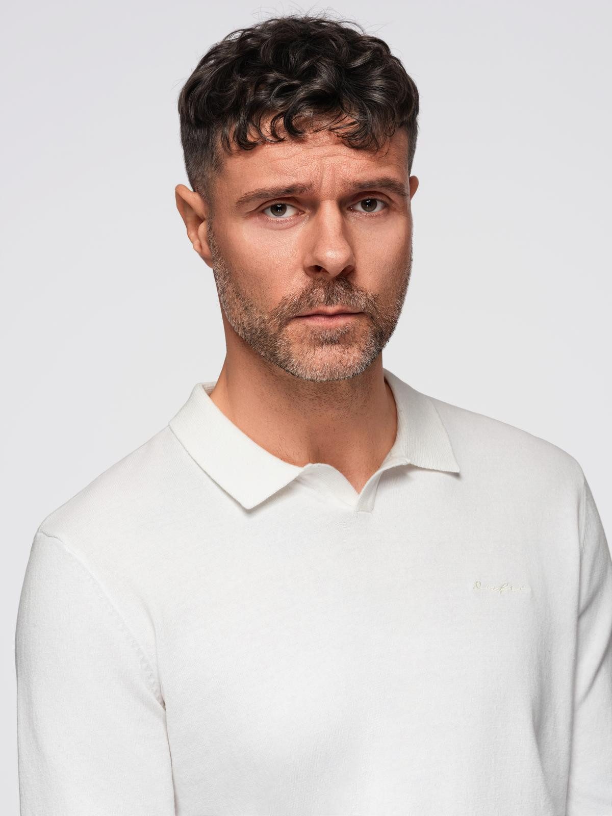 OMBRE Langarm-Poloshirt Herren-Polopullover mit Stickerei auf der Brust günstig online kaufen