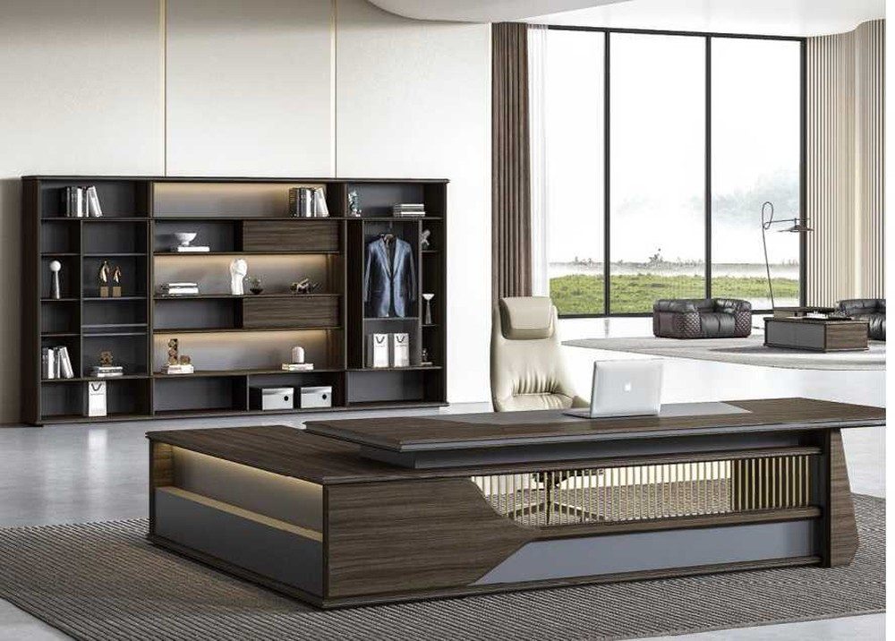 Eckschreibtisch Moderne Schreibtischmöbel für das Büro des Chefs stylish einrichten