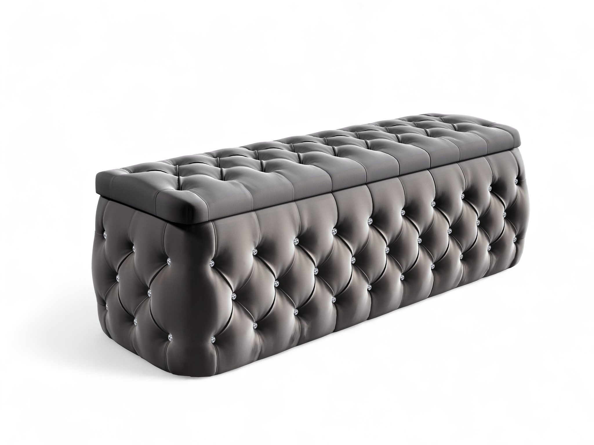 Fun Möbel Polsterhocker Betthocker SEVRA in Stoff Elisa Velvet (Breite: ca. 120/140/160/180 cm), inkl. Stauraum