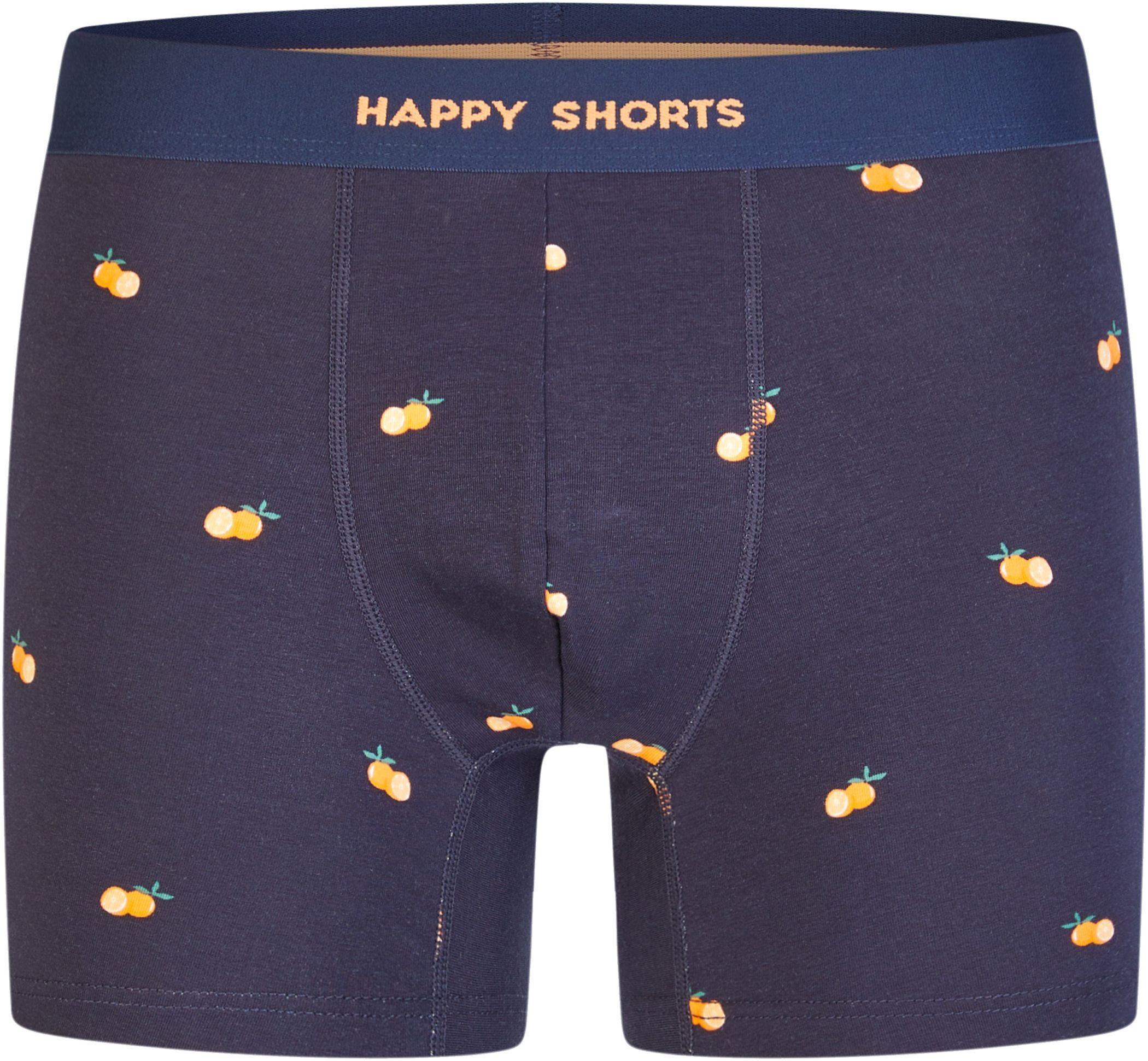 HAPPY SHORTS Trunk 2 Happy Shorts Jersey Trunk Herren Boxershorts Pant Orange - Grün (1-St)