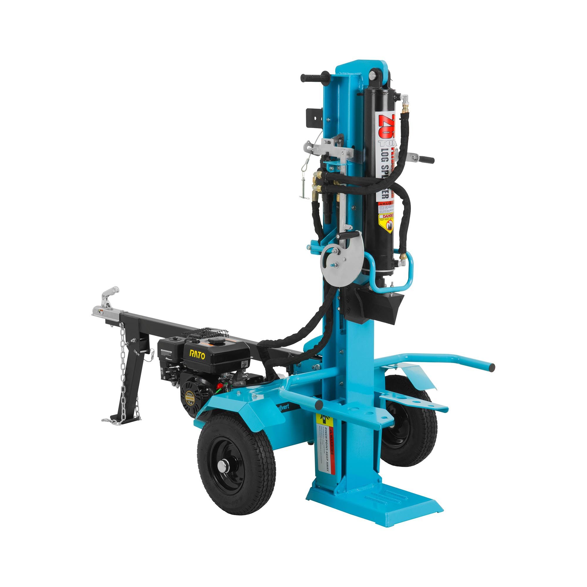 Hillvert Benzinholzspalter Benzin-Holzspalter 26 t 7 PS für 61 cm lange, 50 cm starke Stämme